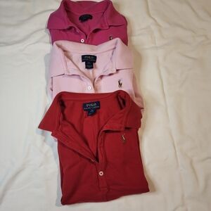 Polo by Ralph Lauren Kids' Polo Shirts in Pink and Red